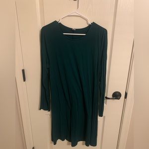 old navy dark green long sleeve dress